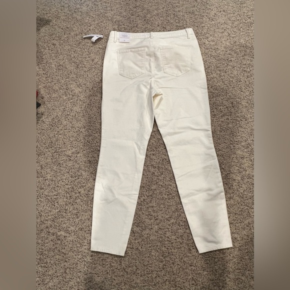 Talbots Corduroy Jeggings Winter White NWT Size 10 - Picture 3 of 11